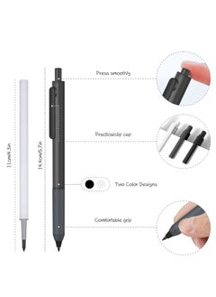 Excefore 10 PCS Inkless Eternal Mechanical Pencil Set, Tree-Friendly Durable Mechanical Pencils 0.5, Everlasting Pencil for Kids & Adult Writing, Sketch, Drawing (Black and White)  - Image 3