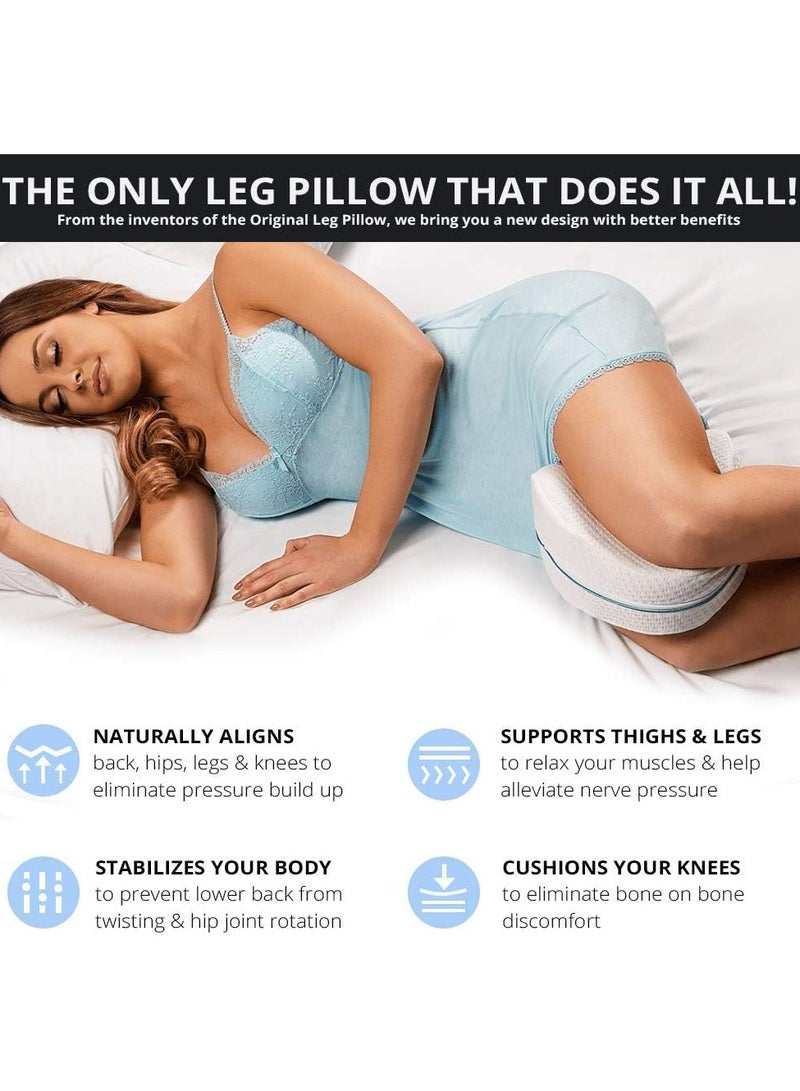 Foam Leg and Knee Support Pillow - For Sciatica, Back, Hip, Knee and Joint Pain Relief  - Image 2
