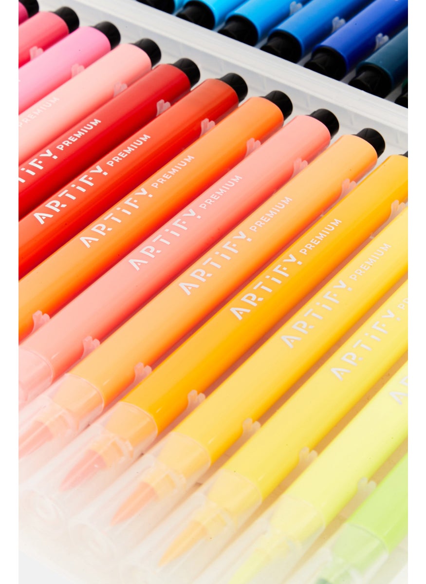 Artify 36 Watercolor Brush Markers, White  - Image 4