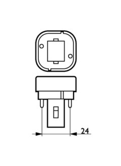 LEDVANCE Osram Dulux LED  2 pin bulb D18 EM & AC MAINS V 9W 840 G24D-2, 3000k Warm White  - Image 3