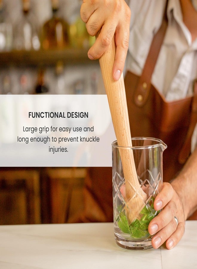 A Bar Above Wooden Muddler for Cocktails, 12-Inch Long Cocktail Muddler, Perfect to Crush Fruit, Pressing Mint and Sugar Cubes, Mint Muddler to Make Mojitos, Essential Bar Tools for Cocktail Set - Image 4