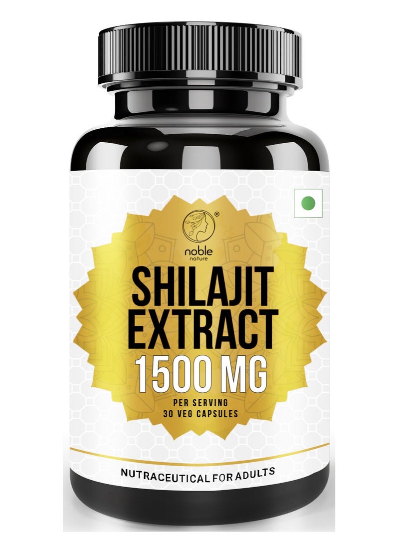 noble nature - Shilajit Extract, 1500mg, 30 Veg Capsules - Pure Himalayan with Ginseng and Maca for Strength, Stamina and Power, Concentrated Extract Formula Supplement for Men - Image 1