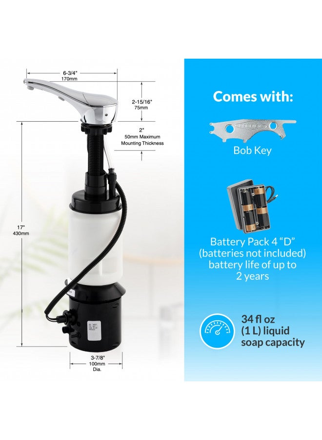 Bobrick Bobrick B-824 SureFlo Automatic 34 Oz. Liquid Soap Dispenser  - Image 3