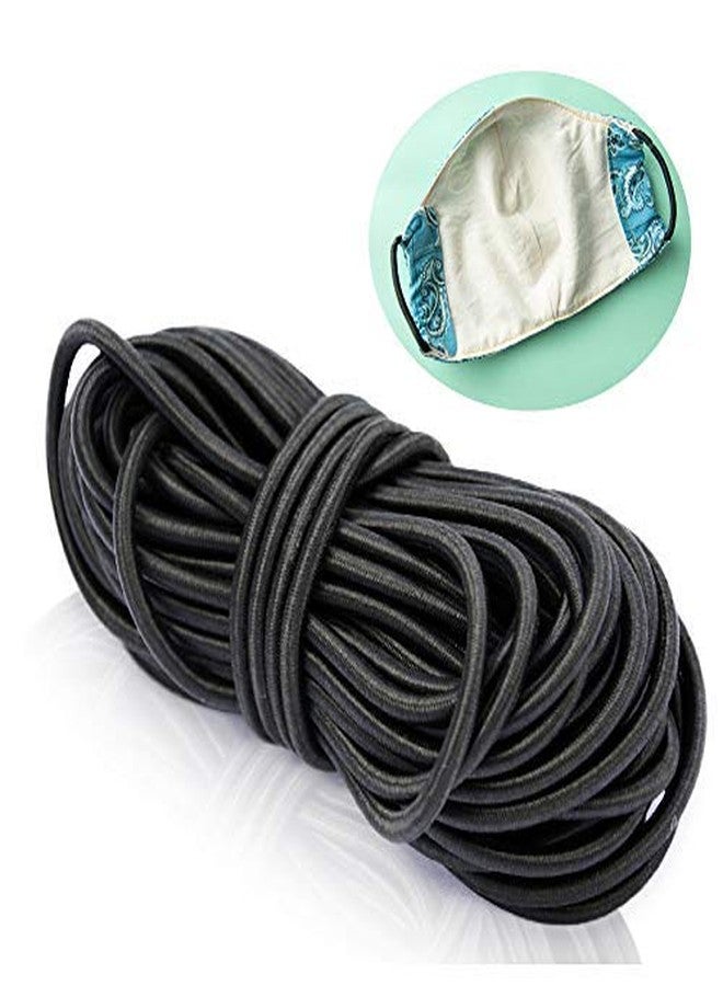 Aakriti 2mm Elastic Cord for ric Face Mask Elastic for Ear/Head Loop Rope Stretch String for High Fashion Boutique Craft Project Bracelet String Trim for Crafting Hanging Mask Making (Black, 40 Meter) - Image 4