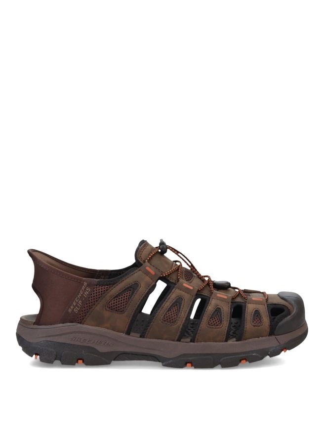 SKECHERS USA Men's Men's Tresmen-Norvick Fisherman Sandal Chocolate, 45 EU - Image 2