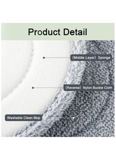 CEPILLO 2 Piece Microfiber Replacement Mop Pads For CP614, 8.85-Inch Square, Detachable Square Mop Pads, Wet and Dry Use Mop Cloths, Dust Mop Heads  - Image 5