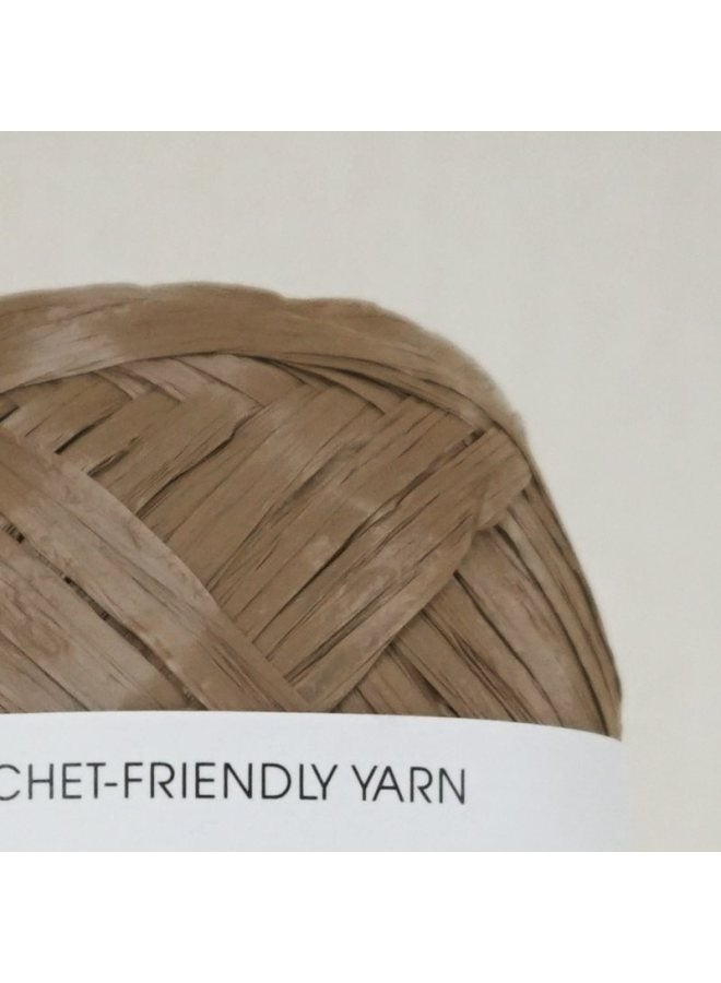 Raffia Line Cotton Straw Hat Bag DIY Crochet Friendly Braided Line ECO RAFFIA-Color:Deep Khaki  - Image 1