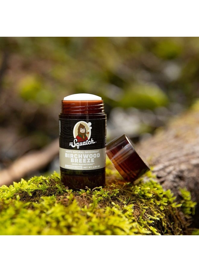 Dr. Squatch Natural Deodorant for Men – Odor-Squatching Men's Deodorant Aluminum Free - Birchwood Breeze 2.65 oz (1 Pack)  - Image 2