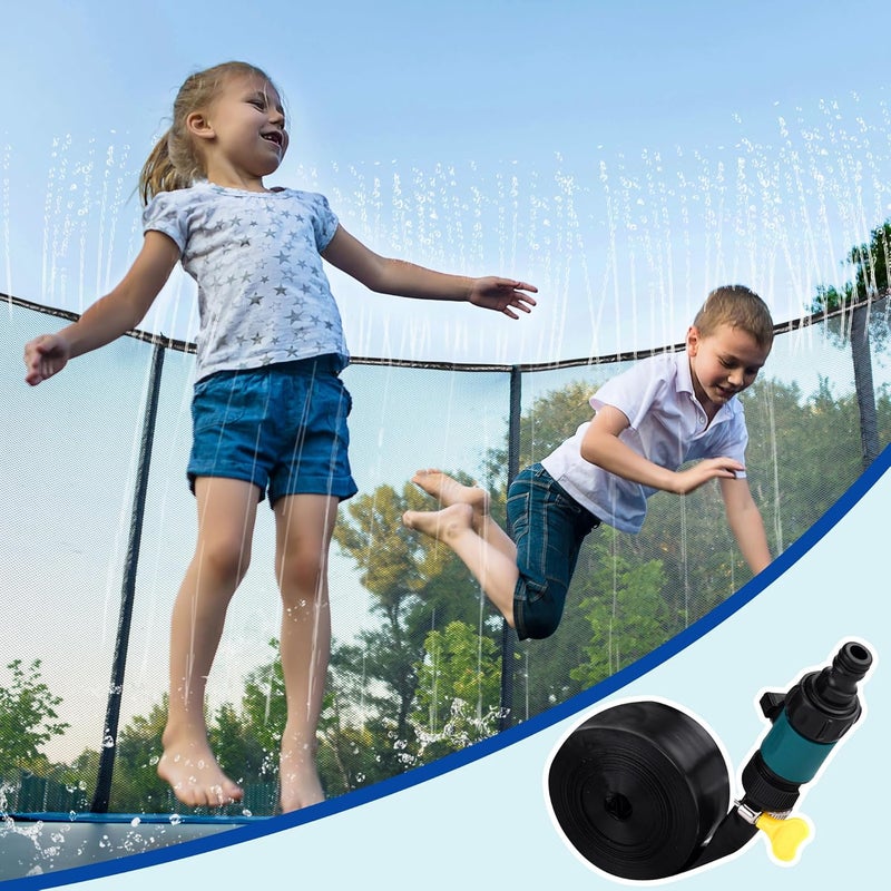 Aodaer Trampoline Net Replacement with Sprinkler 14Ft Safety Enclosure Net Weather Resistant Round Frame Trampoline Net for Round Frame Trampoline - Image 5