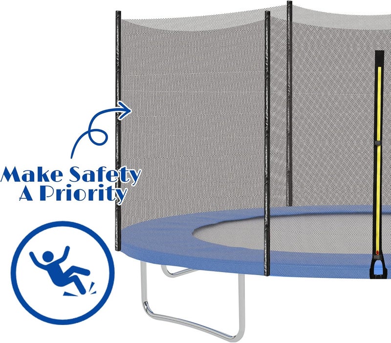 Aodaer Trampoline Net Replacement with Sprinkler 14Ft Safety Enclosure Net Weather Resistant Round Frame Trampoline Net for Round Frame Trampoline - Image 4