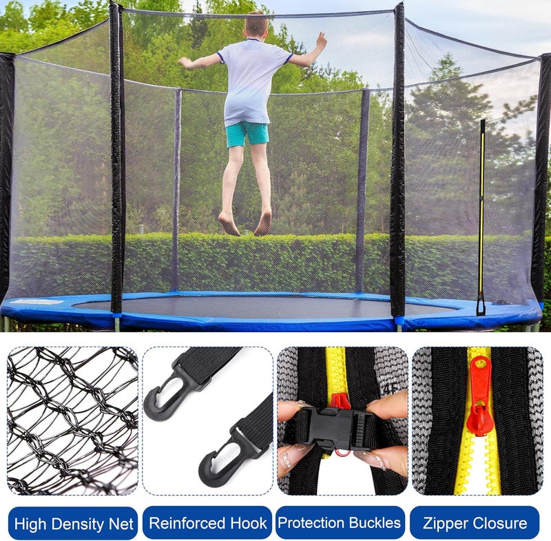 Aodaer Trampoline Net Replacement with Sprinkler 14Ft Safety Enclosure Net Weather Resistant Round Frame Trampoline Net for Round Frame Trampoline - Image 3