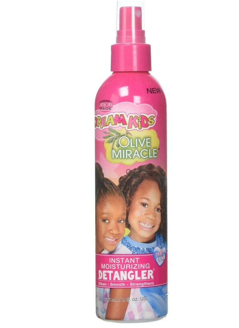 African Pride African Pride Dream Kids Olive Miracle Instant Moisture Detangler, Restores Natural Coils & Curls, Adds Moisture & Controls Frizz, 8 Oz  - Image 1