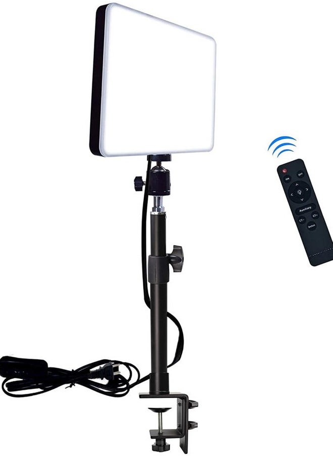 DImotliyor - LED Desk Bi-Color Video Light, Key Light with C-Clamp Stand, 2700K-5700K Dimmable, Wireless Remote, Studio Photography Lighting - Image 1