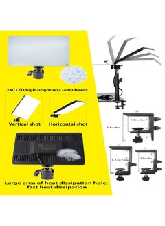 DImotliyor LED Desk Bi-Color Video Light, Key Light with C-Clamp Stand, 2700K-5700K Dimmable, Wireless Remote, Studio Photography Lighting  - Image 4