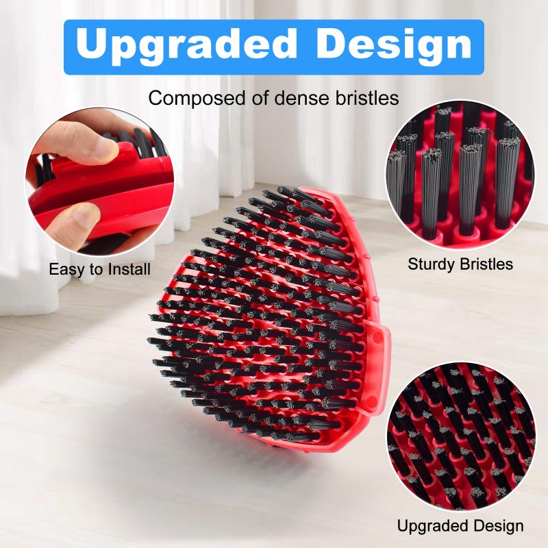 Hezane 4PCS Mop Heads Replacements for OCedar, 1PCS Scrub Brush and 1PCS Spin Mop Base Compatible with Ocedar EasyWring 1 Tank System, Dry and Wet for Cleaning All Hard-surfaced Floors - Image 4