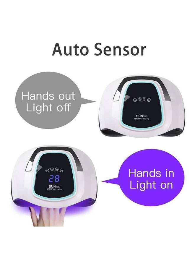 sun sun BQ6T مجفف أظافر حجم كبير بتايمر وشاشة تاتش و سنسور يعمل مع وجود الأيدى - Image 2