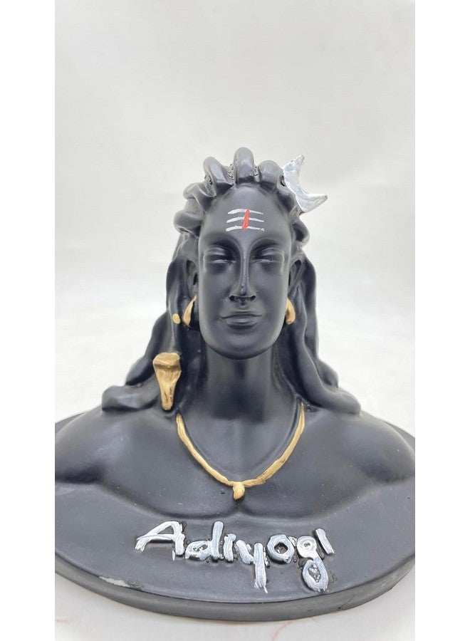 Polyresin Adiyogi Shiva Statue - 4-Inch Self-Adhesive Idol for Home, Car Dashboard, Pooja Room, and Office Decor by UK Survey INST - Image 3