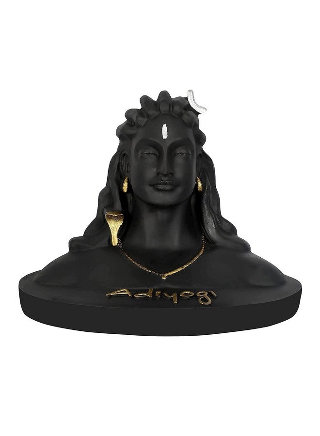 Polyresin Adiyogi Shiva Statue - 4-Inch Self-Adhesive Idol for Home, Car Dashboard, Pooja Room, and Office Decor by UK Survey INST - Image 1