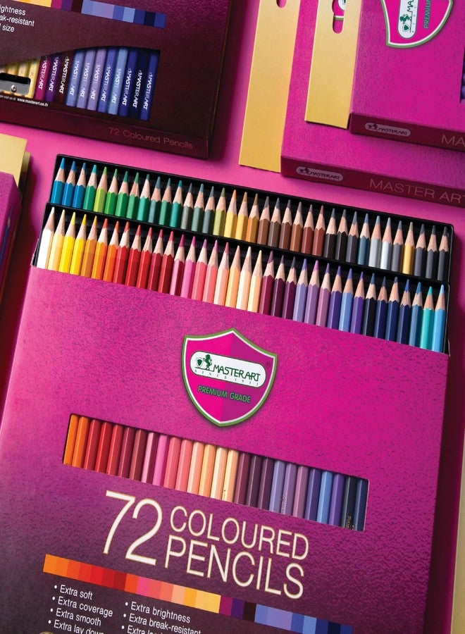 MASTERART Colored Pencils 72 Colors for Kids and Adults Coloring, Free Sharpener in the box - Image 4