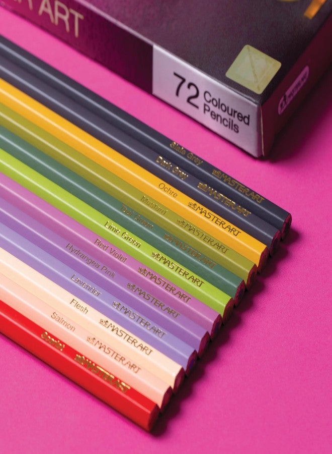 MASTERART Colored Pencils 72 Colors for Kids and Adults Coloring, Free Sharpener in the box - Image 3