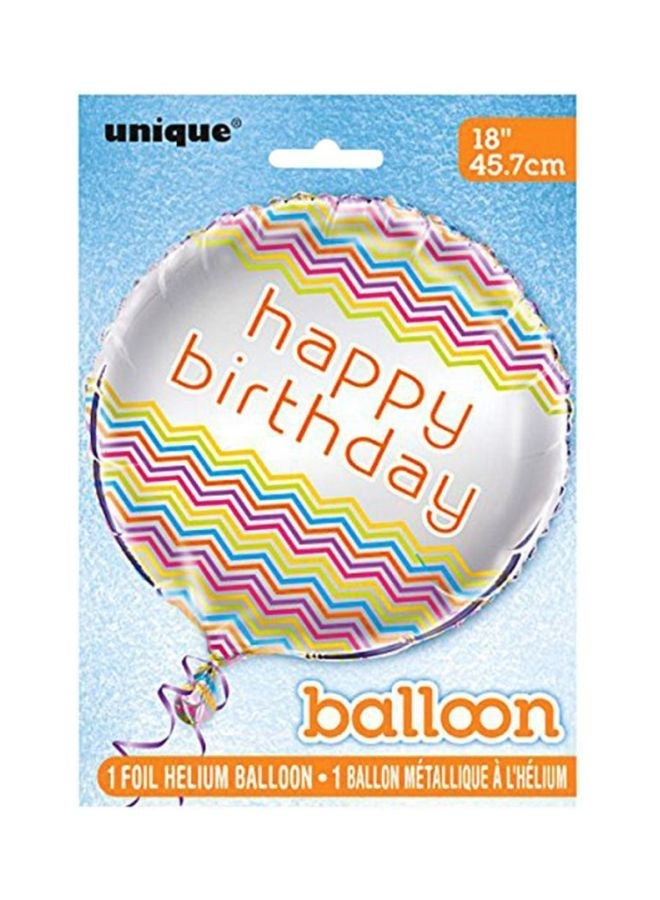 Unique Chevron Foil Birthday Balloon 46cm - Image 2