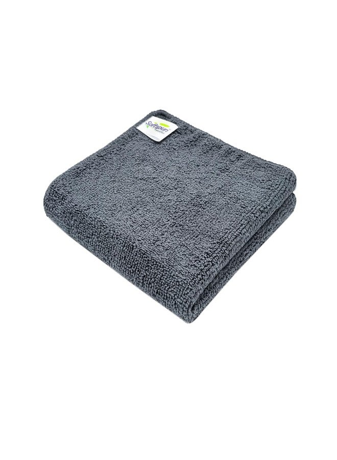 سوفتسبون مناديل مبللة للأطفال من الألياف الدقيقة SOFTSPUN، مقاس 30 × 30 سم، طقم مناشف من قطعة واحدة، 340 جرام/متر مربع (رمادي)، فائقة النعومة والحريرية لليدين والوجه والجسم - مناديل مبللة مضادة للحساسية للبشرة الحساسة. - Image 1