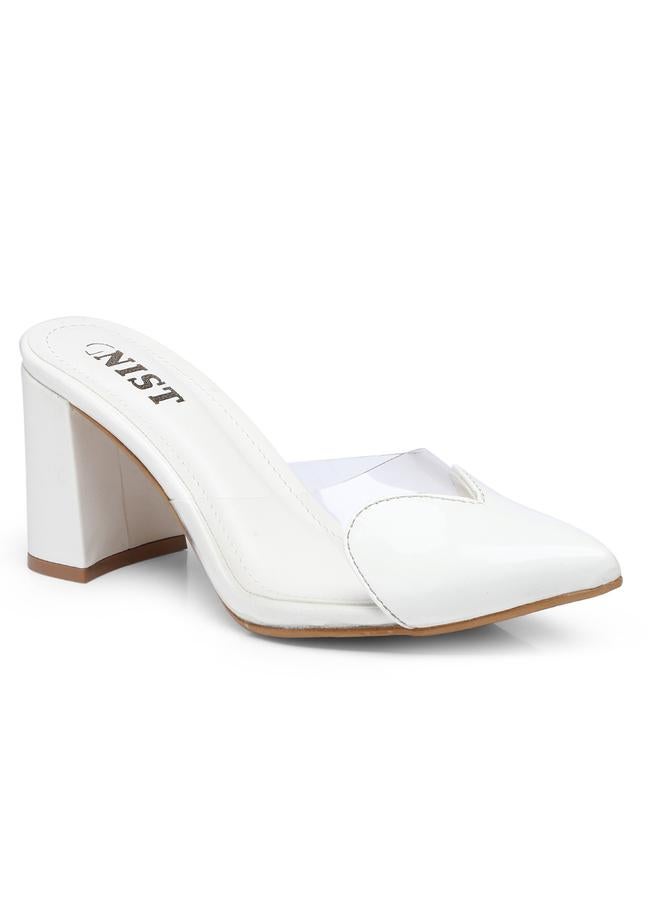 GNIST GNIST Plain Pointed Toe Block Heel Mules  - Image 2
