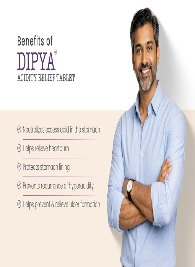 Vedistry Dipya Acidity Relief Tablet | Clinically Proven to Give 100% Relief from Acidity & GERD in 60 Days | Ayurvedic Solution for Chronic Acidity, Heartburn, Bloating & Acid Reflux - 60 Tablets (Pack of 1) - Image 4