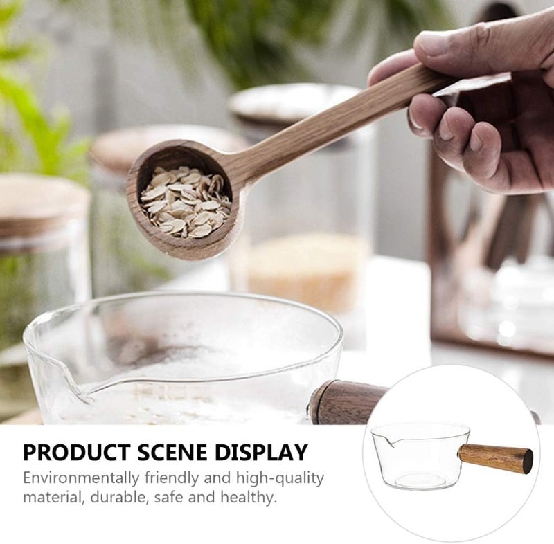 comfrt Clear Pot Milk Heating Pan Borosilicate Glass Heatable Pot Saucepan with Pour Spout High Temperature Resistance Noodle Pasta Milk Pot Bowl for Home Kitchen 600ML Sauce Pot - Image 3