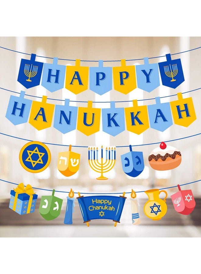 JOLLYSTYLE Happy Hanukkah Decorations Paper Banners Holiday Chanukah Party Supplies Favors - Image 5