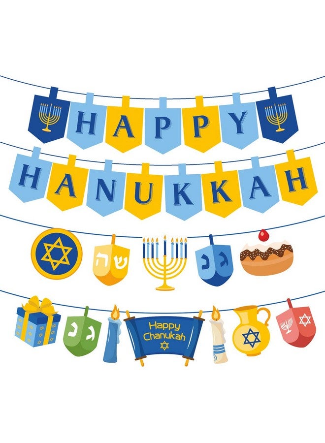 JOLLYSTYLE Happy Hanukkah Decorations Paper Banners Holiday Chanukah Party Supplies Favors - Image 2