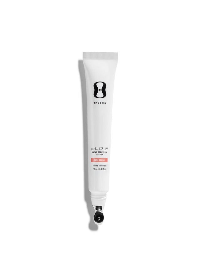 OneSkin LIP SPF OS-01 I Peptide Lip Balm SPF 15+ Mineral Sunscreen, Hydrating Anti-Aging Lip Protection with Antioxidants, Tinted Bare Blush, 12 mL / .41 fl oz - Image 1