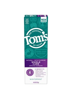 Tom's of Maine Whole Care Natural Toothpaste With Fluoride Wintermint 4 Oz. (Packaging May Vary)  - Image 1