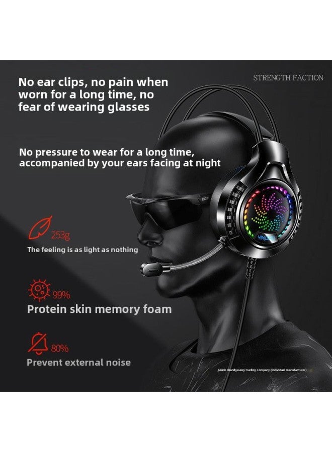 Silver Carving Q7 Computer Headset Headset Wired E-sports Game Headset With Microphone Desktop Notebook Audio-Color:Official Standard Configuration-[q Seven Pink] Usb7.1 Channel  - Image 5