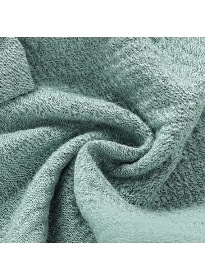 LAWKUL Baby Lovey Organic Cotton Muslin Soft Security Blankets Comfy Lovie for Newborn Infants Boy Girls Unisex Bunny Green - Image 5