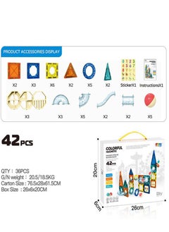 The Magnetic Building Set - 42 Pieces is a versatile and educational toy designed to inspire creativity and enhance learning in children - pzsku/Z3C37B6DC308BCC8931A2Z/45/_/1733016412/66d95ccd-fa46-42c0-b623-226963506afa