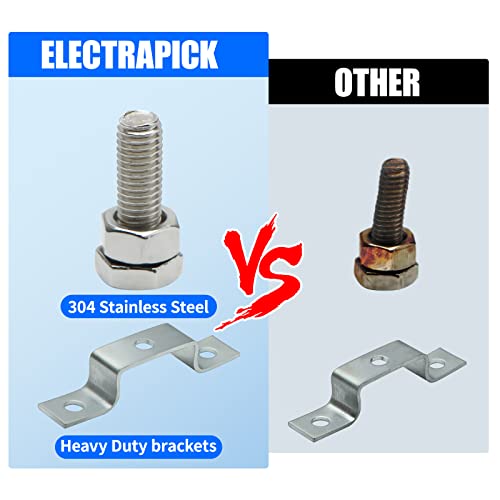 ELECTRAPICK Wall Mounted Copper Grounding Bar Kit, Copper Bus Bar 0.16"x 2.36"x 7.8" Ground Bus Bar with 10 Terminal Positions, UL Recognized SM40 Insulators Rated Uimp up to 6KV - Image 4