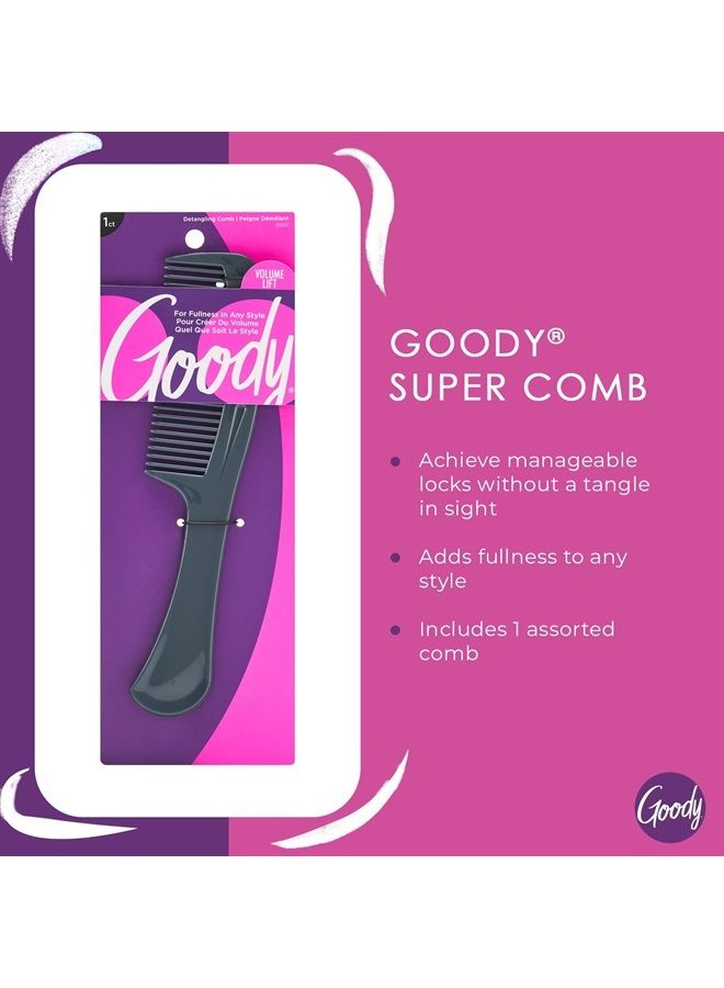 Goody Styling Essentials Detangling Hair Comb - Suitable For All Hair Types - Fine Tooth Comb Detangles Wet or Dry Hair - Hair Accessories for Men, Women, Boys and Girls - Image 2