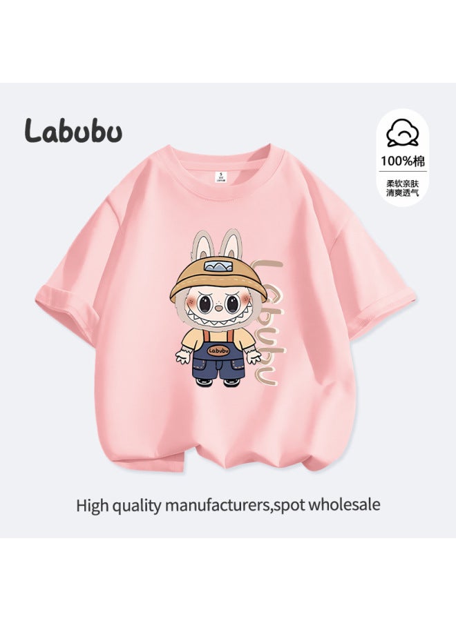 200g Hot Cute Style Cartoon Children's T-shirt Summer Pure Cotton Casual Short-sleeve Top