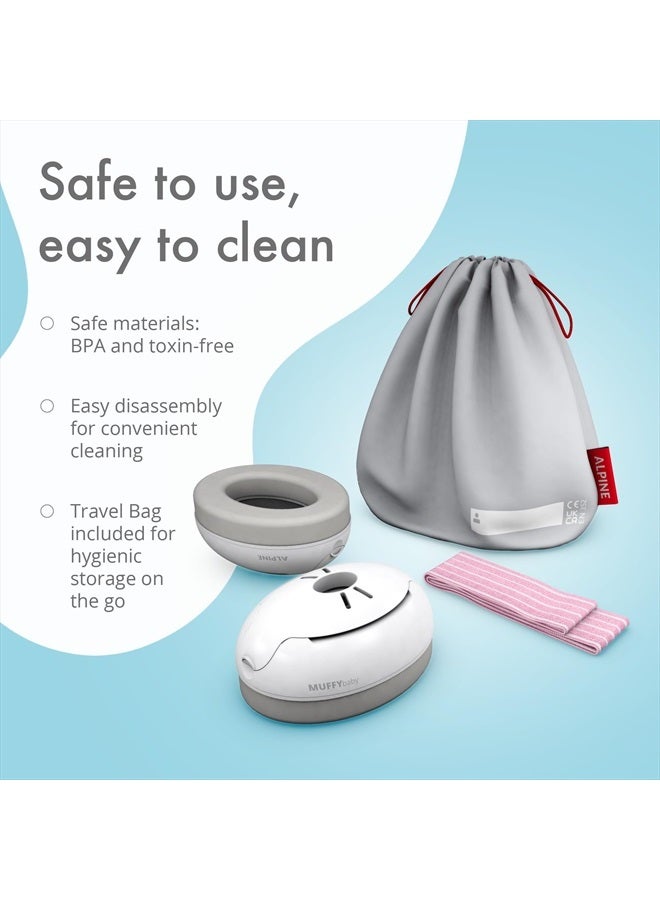 Alpine حماية أذن مافي للأطفال والرضع حتى 36 شهرًا - معتمدة من CE و ANSI - سماعات أذن لتقليل الضوضاء - سماعات رأس مريحة للأطفال ضد تلف السمع وتحسين النوم - وردي - Image 4