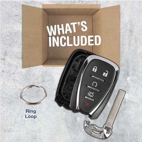 KeylessOption Key Fob Cover Case Replacement for 2016 2017 2018 2019 2020 Chevrolet Chevy Camaro Cruze Malibu Sonic Remote Shell, 5-Button HYQ4AA, HYQ4EA, No Programming Required - Image 2