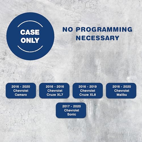 KeylessOption Key Fob Cover Case Replacement for 2016 2017 2018 2019 2020 Chevrolet Chevy Camaro Cruze Malibu Sonic Remote Shell, 5-Button HYQ4AA, HYQ4EA, No Programming Required - Image 3