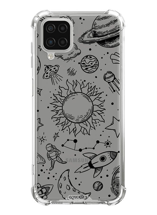 Covernex Shockproof Protective Case Cover For Samsung Galaxy A12/M12 Space Doodle - Image 1