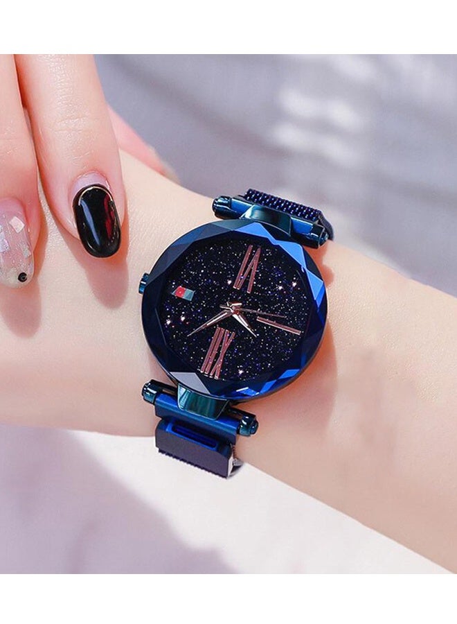 Sharpdo Women's Star Magnet Network Quartz Watch - 36mm Case with Magnetic Interchangeable Star Straps Mineral Glass - Water Resistance 3ATM, Luminous Markers - for Casual, Party & Fashion Wear - Image 4