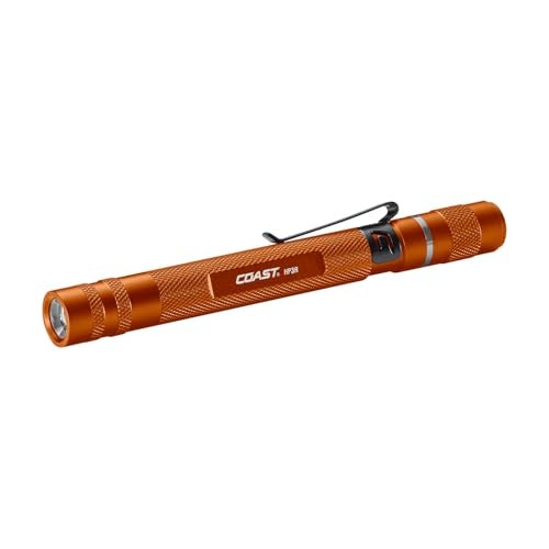 Coast HP3R 500 Lumen Rechargeable LED Penlight with Twist Focus, Orange - Image 1