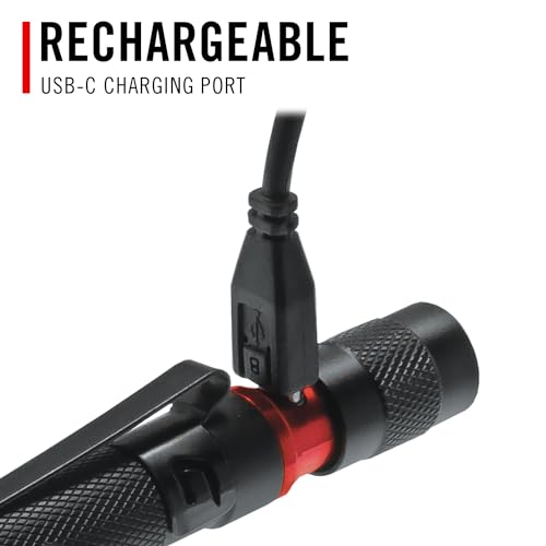 Coast HP3R 500 Lumen Rechargeable LED Penlight with Twist Focus, Orange - Image 4