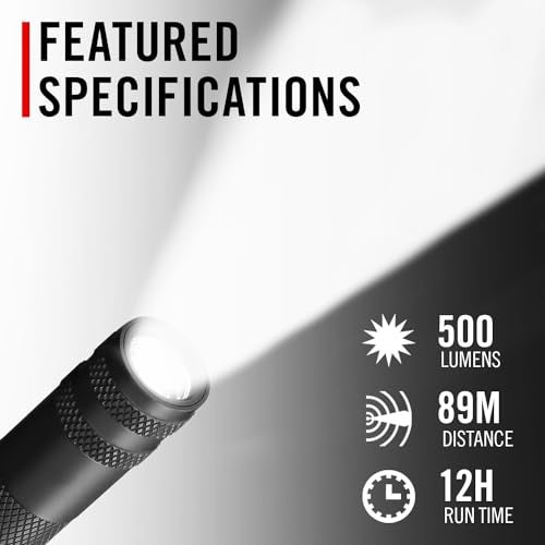 Coast HP3R 500 Lumen Rechargeable LED Penlight with Twist Focus, Orange - Image 2