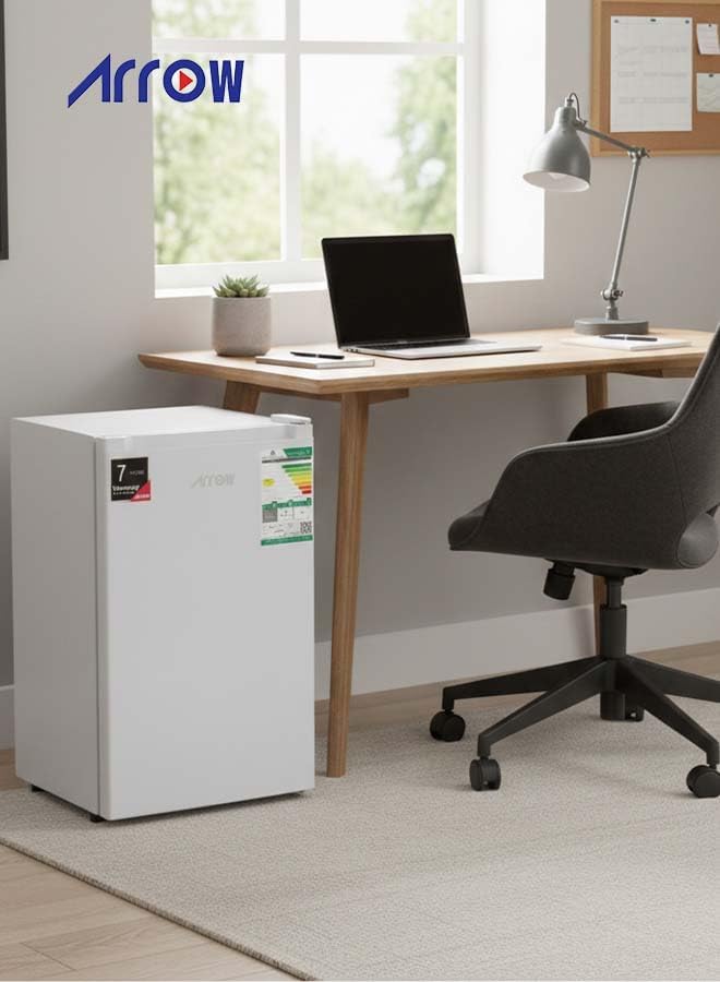 Single Door 84 Liters, 3 Cubic feet, Direct Cool Refrigerator/Defrost Mini Fridge/Quick Cooling with Temperature Control/Wire Shelves/Noiseless With High-Quality (White Color)-RO-135RDK25 - Image 4