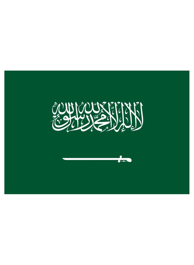 علم السعودية، علم المملكة العربية السعودية مناسب للإحتفالات الوطنية مثل المنتخب السعودي و اليوم الوطني و يوم التأسيس، حجم كبير مقاس 150x100 سم