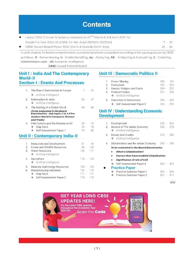 Oswaal CBSE Question Bank Class 10 Social Science, Chapterwise and Topicwise Solved Papers For Board Exams 2025 - Image 2
